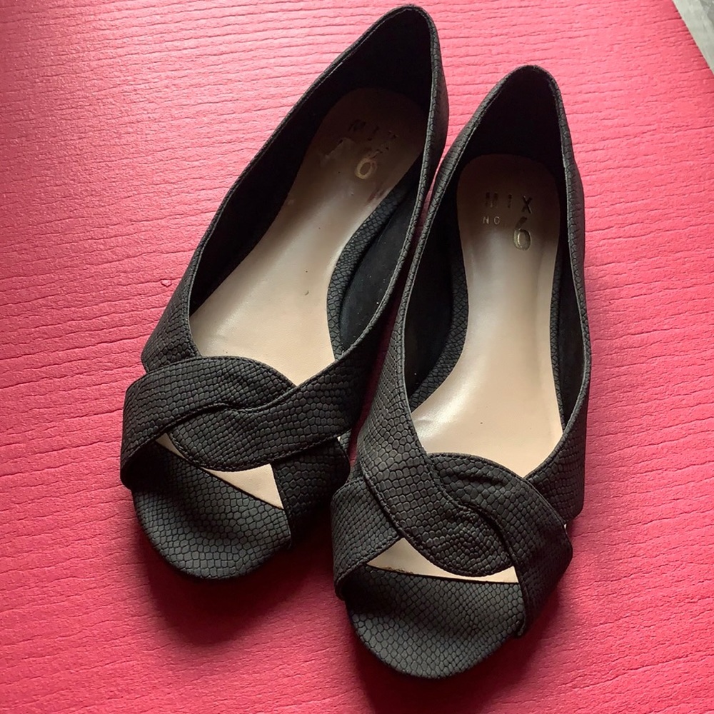 Mix No. 6 Black Open Toe Shoes